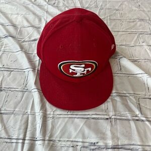New Era San Francisco 49ers 59Fifty Fitted Cap NFL Red Hat Size 7 3/8 Streetwear